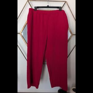 Orvis Vintage Red Crinkle Pants and Jacket Set, size L
